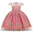 thumbnail image 1 of Robes de Demoiselles d'Honneur pour Filles Tout-Petits Princesse Robe de Fête de Mariage, 1 of 6