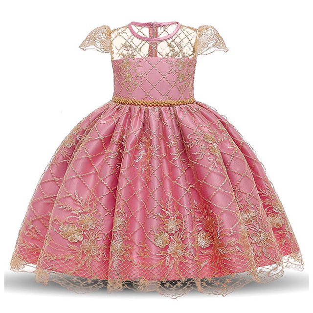 Robes de Demoiselles d'Honneur pour Filles Tout-Petits Princesse Robe de Fête de Mariage