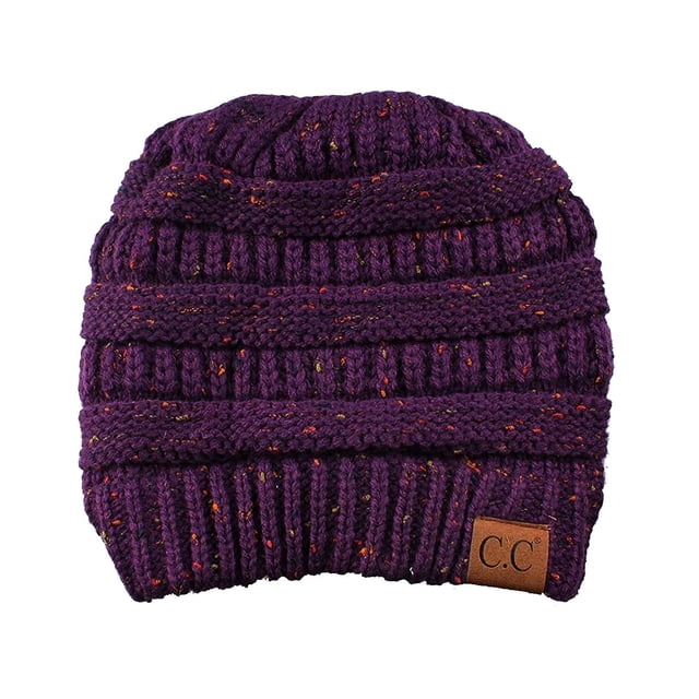 Gravity Threads Tuque Douce en Tricot Confetti, Violet