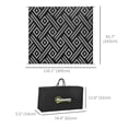 thumbnail image 3 of Outsunny Waterproof Outdoor Rug with Carry Bag, 8' x 10', Black, Grey Geometric, 3 of 10