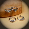 thumbnail image 3 of 1Pc Men Boys Punk Circle Ear Clip Stainless Steel Tassel Rings Earring Hip Hop Style Jewelry, 3 of 9