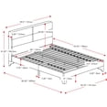 thumbnail image 3 of CorLiving Bellevue Upholstered Adult Full Bed Frame with Wide-Rectangle Tufted Headboard and Slats - No Box Spring Required, 3 of 9