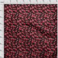 thumbnail image 4 of oneOone Velvet Red Fabric Abstracts Sewing Craft Projects Fabric Prints By Yard 58 Inch Wide, 4 of 4