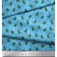 thumbnail image 2 of Soimoi Silk Fabric Cactus Tree Print Fabric by the Yard 42 Inch Wide, 2 of 5