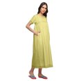 thumbnail image 4 of Moomaya Robe de Nuit à Manches Courtes pour Femmes en Coton, Ligne A, Maxi, Tenue de Nuit, 4 of 5