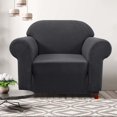 thumbnail image 2 of CHOK 2024 1-Piece Checks Stretch Sofa Cover Slipcover Couch Cover  Chair  Light Gray, 2 of 6