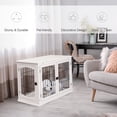 thumbnail image 4 of PawHut Cage pour Chien en Bois de 26 Pouces, Caisse pour Animal, Chenil avec Entrée à Double Porte, Blanc, 4 of 10
