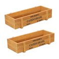 thumbnail image 1 of 2pcs Wood Succulent Planter Box Plant Container Box Rectangular Flower Bed Pot, 1 of 9