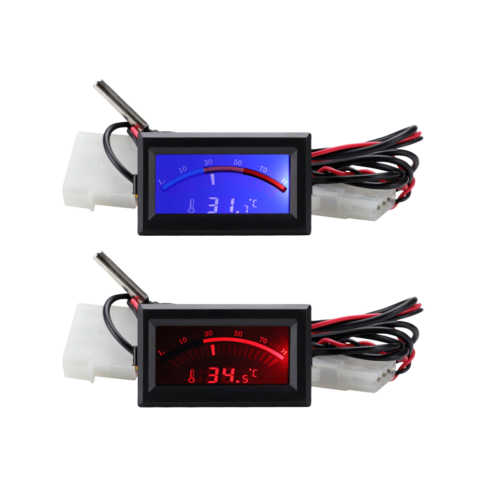 2pcs Embedded Pointer Type Digital Dual Display Electronic Thermometers