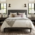 thumbnail image 1 of Aykah Dora Upholstered Queen Platform Bed Frame with Tufted Headboard and Wood Slats, No Box Spring Needed, 1 of 10