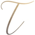 thumbnail image 1 of Unfinished Wood Letter T, Craft Alphabet 3'' Tall Wooden Letter Wall Décor, Bellany Script Font, 1 of 3