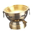 thumbnail image 3 of Maytalsory Shabu Hot Pot Mini Cooking Pot Dish Chafing for Home Use Camping Office copper, 3 of 3