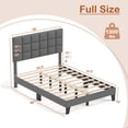 thumbnail image 3 of Costway Full Size Bed Frame Modern Linen Fabric Upholstered Platform Bed with Headboard, 3 of 10