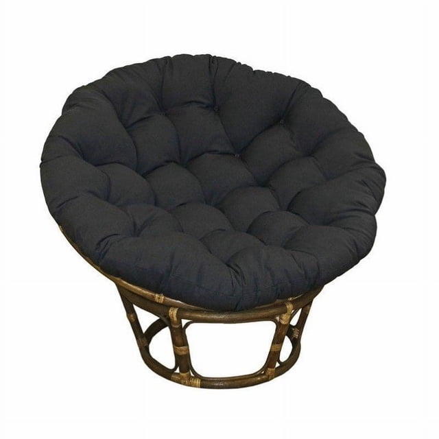 International Caravan Bali Rattan Papasan Chair-Eggshell