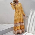 thumbnail image 4 of Robe Femme Mode Confortable Hiver Décontractée à Imprimé Floral à Manches Longues à Col en V, 4 of 9