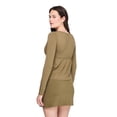 thumbnail image 3 of No Boundaries Women'S Long-Sleeve Babydoll Top, 3 of 6