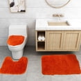 thumbnail image 4 of HWRETIE 3 Piece Bathroom Rug Set Super Soft Non Slip Bath Mat Toilet Carpet Absorbent Floor Mat, 4 of 9