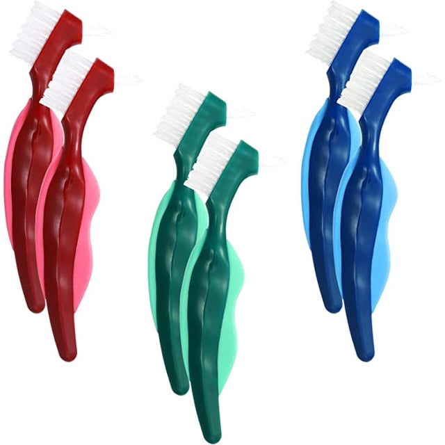 Premium Hard Denture Brush Wear-resistant Wear-resistant Toothbrush for Home Toothbrush Plastic Multi-Layered Bristles Reusable Portable Double-Sided Toothbrushes
