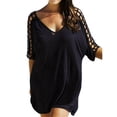 thumbnail image 2 of Plus Size Womens Short Sleeve Bikini Swimwear Cover Up Beach Dress, 2 of 6