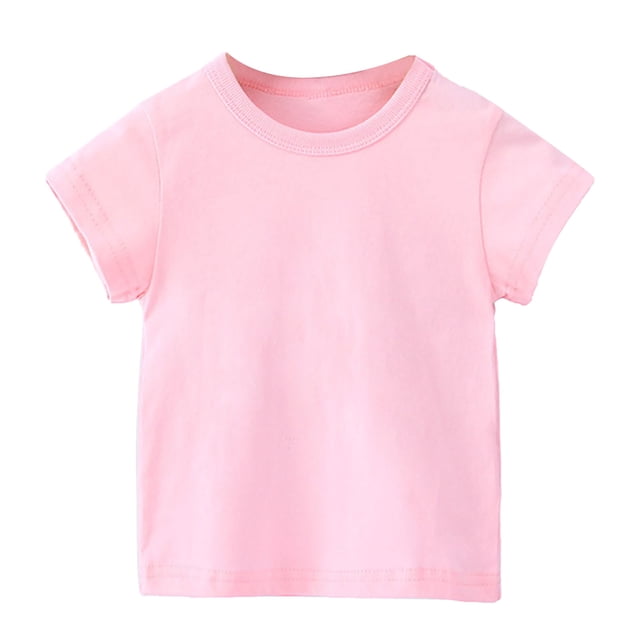 T-Shirt pour Garçons à Manches Courtes Uni Classique Été Décontracté