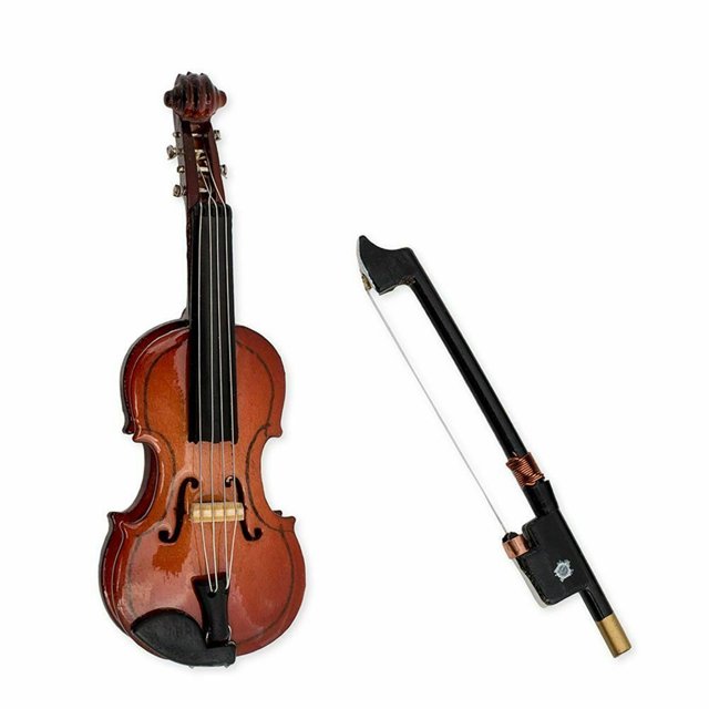 MesaSe Mini Violin With Case Music Instrument Gift Wooden Mode Collection Tiny Violin 8 CM