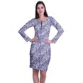 thumbnail image 1 of Moomaya Womens Full Sleeve Printed Midi Length Printed Bodycon Dress, 1 of 6