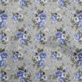 thumbnail image 1 of oneOone Tissu Polyester Spandex Bleu Moyen Floral Rétro Matériel de Couture Imprimé Tissu au Mètre 56 Pouces de Large, 1 of 5