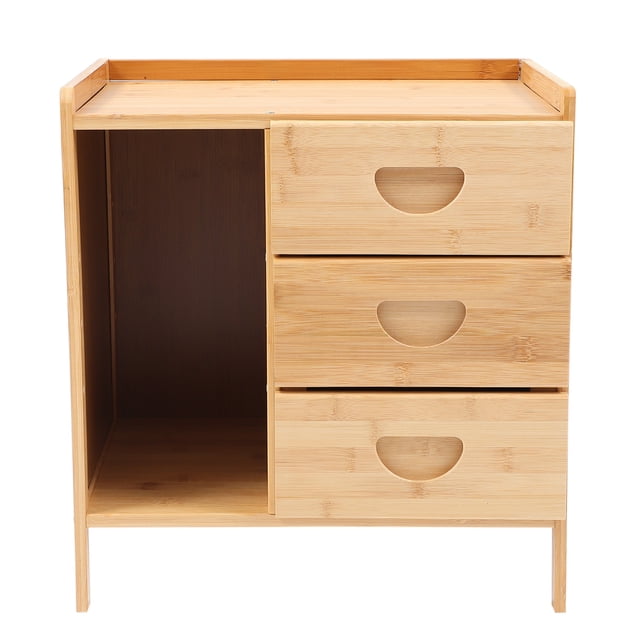1Pack Night Table Rectangular Khaki Wood Bedside Use 42X32Cm