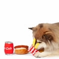 thumbnail image 2 of One Paw, 3-Pack Fast Food Dog Toy Set, Cola, Hot Dog & Fries, 2 of 7