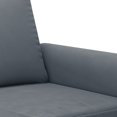 thumbnail image 3 of vidaXL Ensemble de Canapé 2 Pcs avec Coussins Velours Gris Foncé, 3 of 4