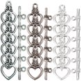 thumbnail image 1 of 60 Sets of Toggle Clasp Heart Shaped Closure Clasps DIY Alloy Jewelry Toggle Clasps, 1 of 8