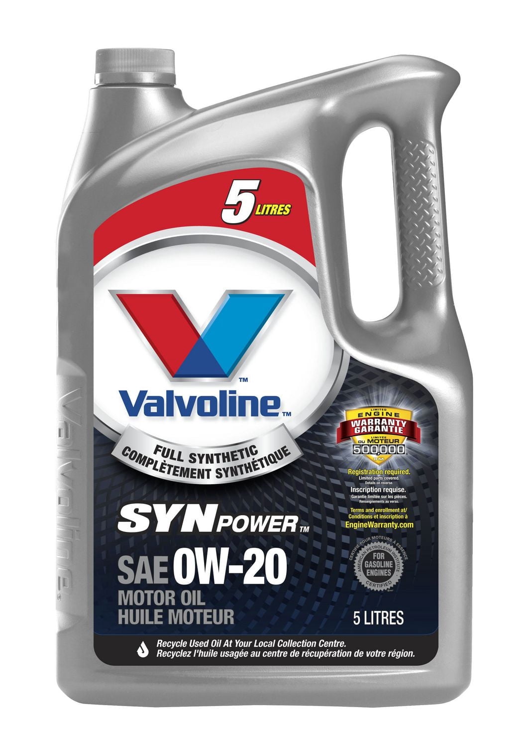 Valvoline Synpower® Full Synthetic 0W-20 Motor Oil, 5 L