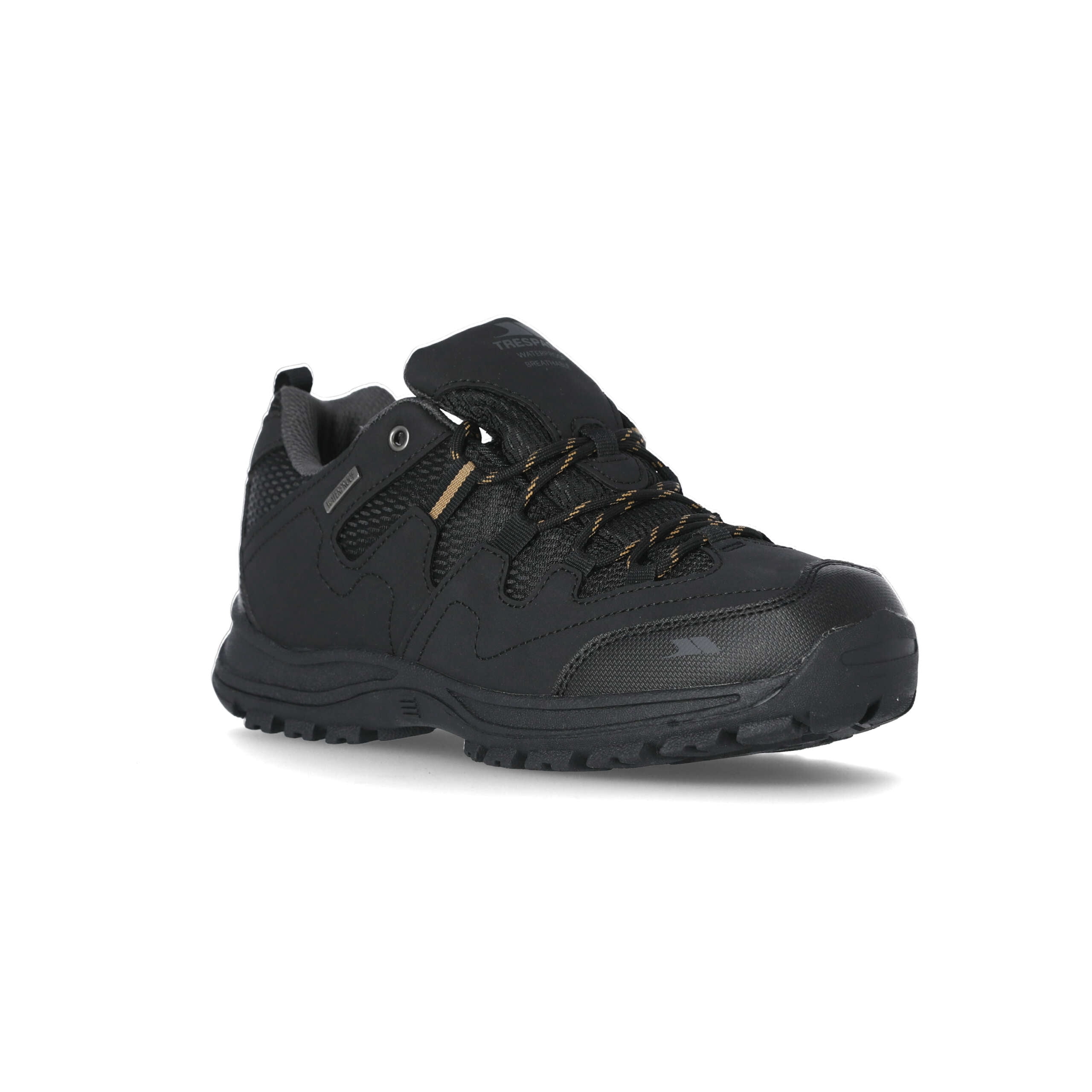 Trespass Finley Bottes Imperméables Noires pour Hommes Randonnée Respirantes et Protectrices