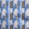 thumbnail image 1 of oneOone Velvet Blue Fabric Floral Sewing Craft Projects Fabric Prints By Yard 58 Inch Wide, 1 of 1