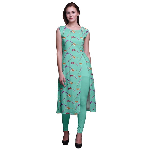 Bimba Kurtis Droits pour Femmes Robe Kurti Imprimée Haut Indien Tunique pour Dames
