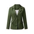 thumbnail image 2 of Innerwin Blazers Solid Color Women Cardigan Jacket Work Shawl Neck Slim Fit Business Jackets ArmyGreen XL, 2 of 6