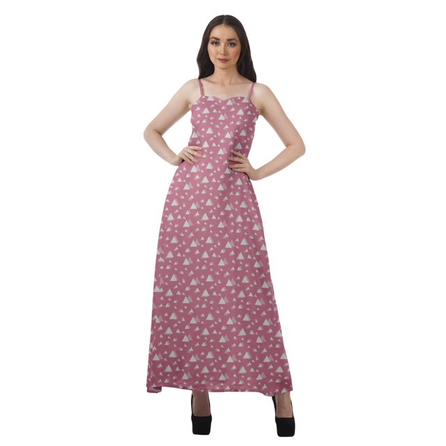 Moomaya Robe Aguichant de Soirée pour Femmes en Rayonne Imprimée Longue Tenue Décontractée Vêtements