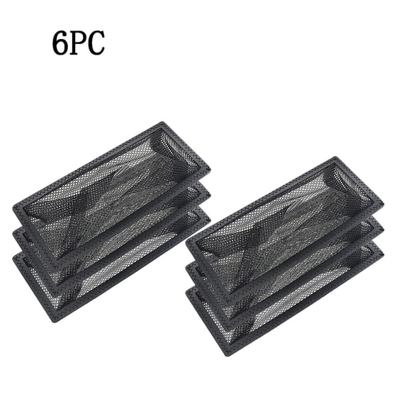 3PC/6PC Floor Filter Screen - 4X10in Polyester Mesh Ventilation Cover, Household Floor Trough Net for Debris Collection, Durable PVC Frame, Standard Vent Opening Size