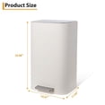 thumbnail image 2 of TROPOW Kitchen Trash Can,Stainless Steel Garbage Can with Lid, Step-On Pedal and Inner Bucket, Rectangular Trash Can for Home Kitchen Office Living Room, 2 of 9