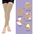 thumbnail image 1 of 20 Bas de Compression Noirs 30 mmHg, Bas de Compression Sans Pieds pour Femmes et Hommes, 1 of 4