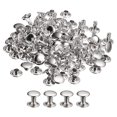 thumbnail image 1 of Unique Bargains 100 Sets Leather Rivets 8mm Double Cap Rivets 8mm Height Metal Studs Rivet, Silver Tone, 1 of 5
