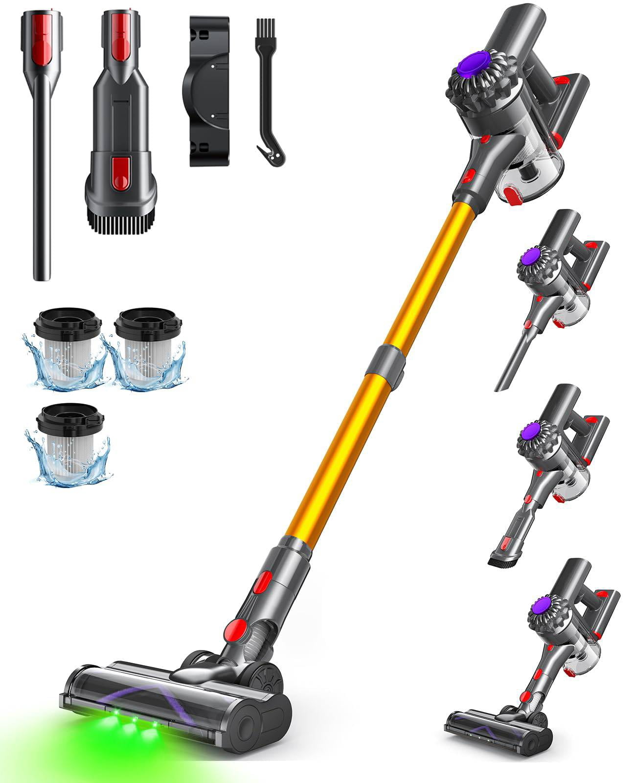 ARTSEA Cordless Stick Vacuum Cleaner, 6 in 1 Rechargeable Cordless Vacuum for Home Pet Hair Car Carpet Hardwood Floor