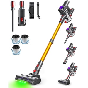 ARTSEA Nettoyant à vide sans fil, 6 en 1 Aspirateur rechargeable sans fil pour voiture de carrelage de bois franc