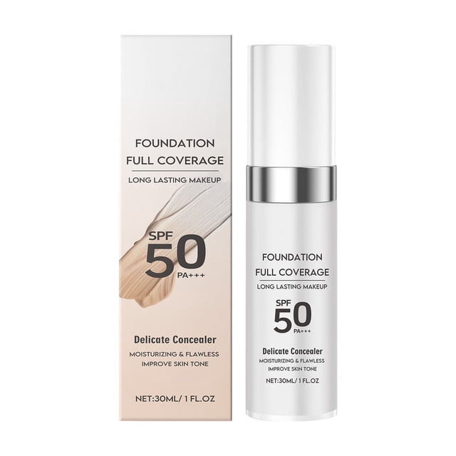 Temperature-Adaptive Foundation - Full Coverage, Moisturizing, Lightweight, Long-Lasting, Waterproof - 30ml/1oz, 60g