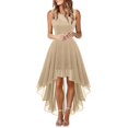 thumbnail image 1 of XDZJLR Robes pour Femmes Formelles Cocktail Soirée Élégantes pour Mariage Festives Sans Manches Robe de Demoiselle d'Honneur, 1 of 6