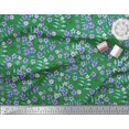 thumbnail image 3 of Soimoi Poly Georgette Fabric Leaves & Periwinkle Floral Printed Craft Fabric by The Yard 42 Inch Wide, 3 of 3