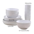 thumbnail image 3 of Dvruxg 16 Pcs Kitchen Wheat Straw Dinnerware Set, Plastic Reuasble Dinner Dishes Serving Plate Set for Kitchen, Including Dinner Plate, Dessert Plate, Bowl, Cup, 3 of 5