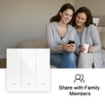 thumbnail image 2 of Yeacher Wireless Wi-Fi Smart Switch Light Switch Push Button ZigBee Switch Voice Control, Smart Life APP Control, Touch Control Compatible with Home Schedule, Timer, Countdown Needs Neutral Wire, 2 of 8