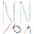 thumbnail image 4 of 2Pcs Indoor Cat Teasing Wand String Toy Fishing Pole Stick for Cats, 4 of 9