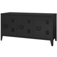 thumbnail image 4 of MIOCASA Meuble TV en Métal avec Rangement Armoire à 3 Portes pour Salon (Noir), 4 of 4
